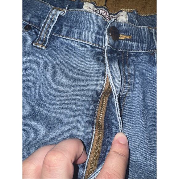 Vintage Big Mac Workwear Carpenter Shorts Blue Paint Distressed 32x12 USA Made - Picture 4 of 8